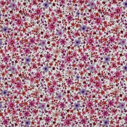 Tissu jersey - Fleurs fuchsia