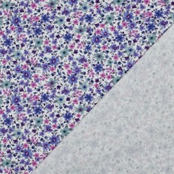 Tissu jersey - Fleurs violet