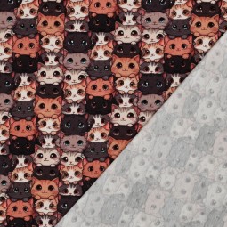 Tissu jersey - Petits chats