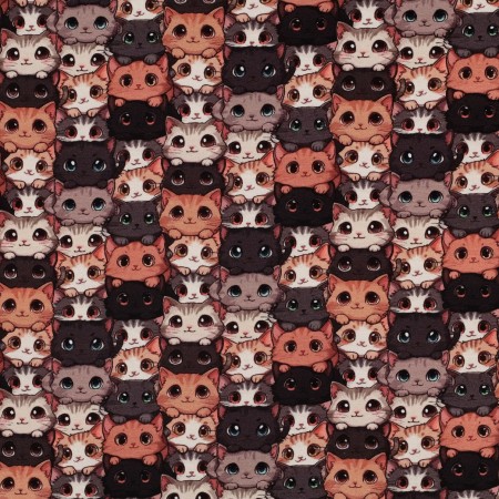 Tissu jersey - Petits chats