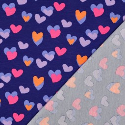 Tissu jersey - Coeur néon