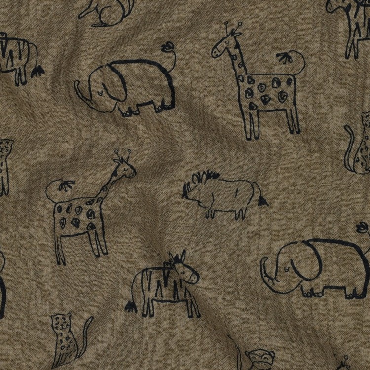 Tissu double gaze - Safari