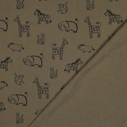 Tissu double gaze - Safari