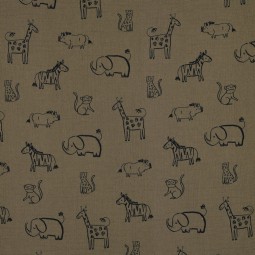 Tissu double gaze - Safari