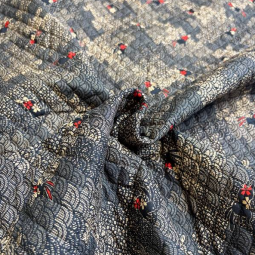 Tissu matelassé japonais - Kurenai patch denim