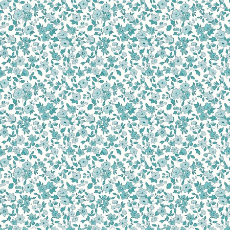 Tissu coton - Léonie bleu pastel