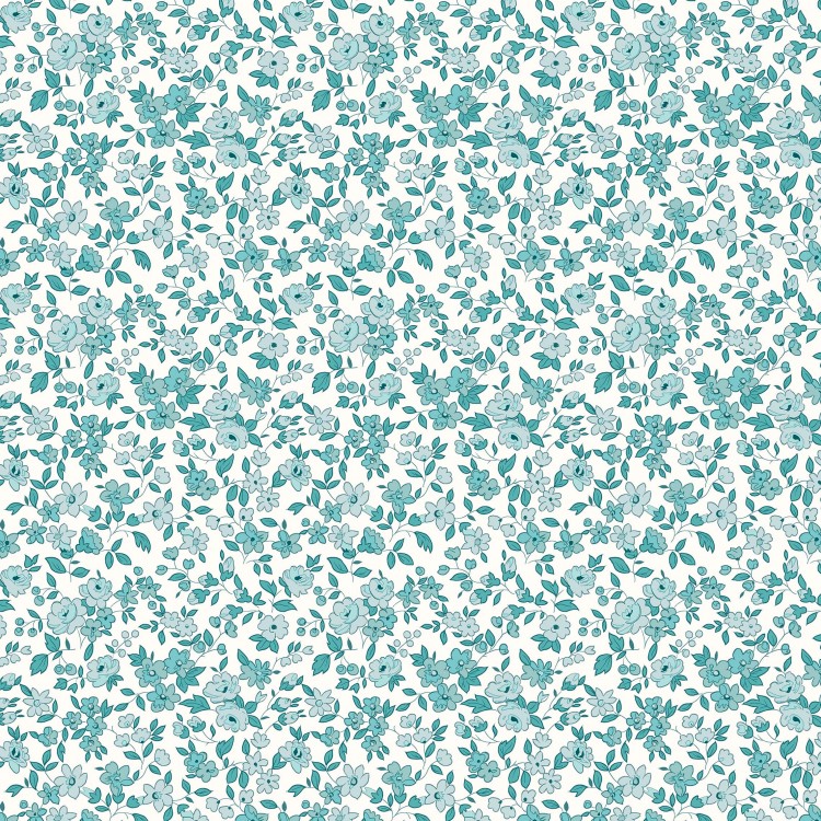 Tissu coton - Léonie bleu pastel