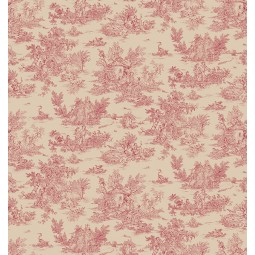 Tissu coton - Mini pastoral rouge