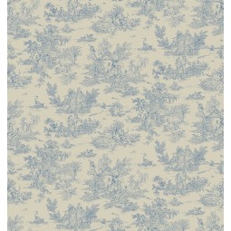 Tissu coton - Mini pastoral bleu