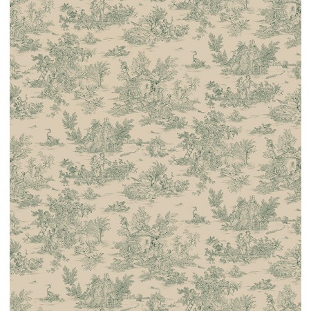 Tissu - Mini pastorale lin vert