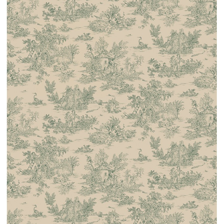 Tissu - Mini pastorale lin vert