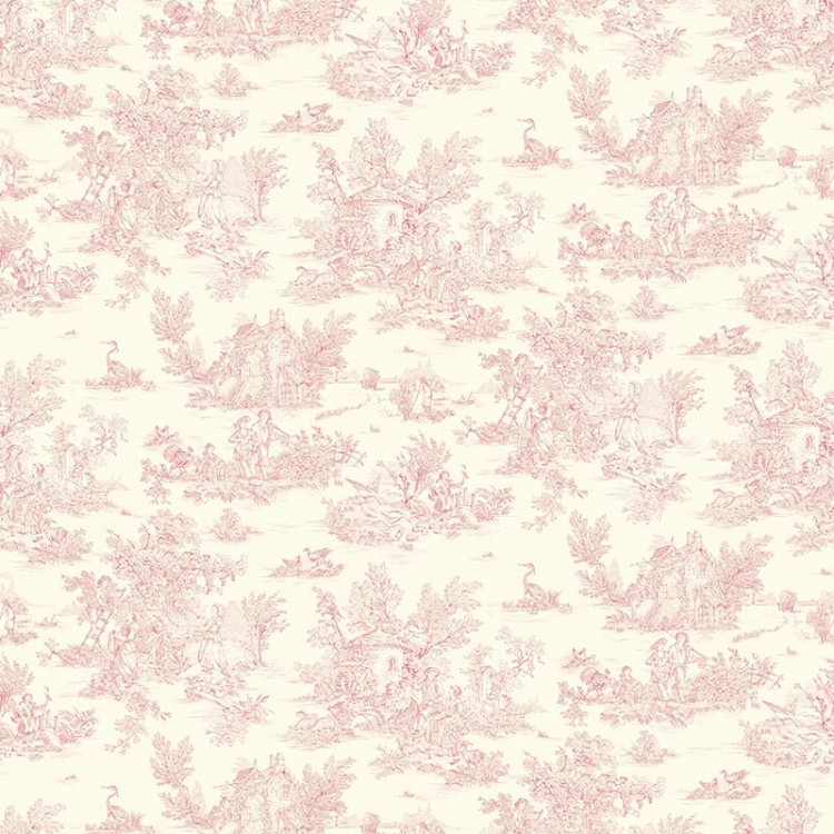 Tissu - Mini pastorale lin rose