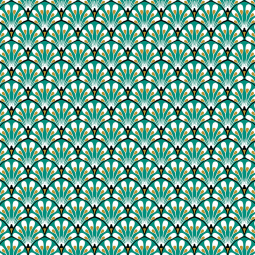 Tissu cretonne - Gaudi vert