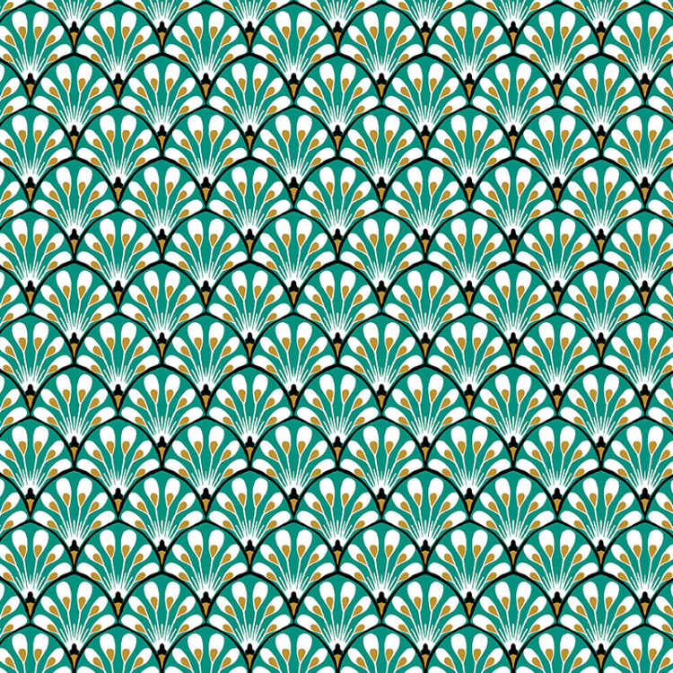 Tissu cretonne - Gaudi vert