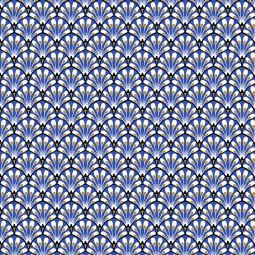 Tissu cretonne - Gaudi bleu encre