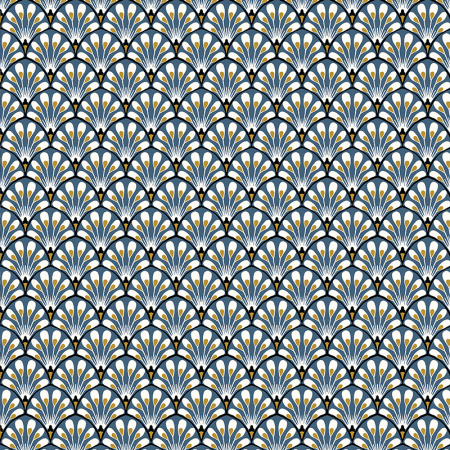 Tissu cretonne - Gaudi bleu