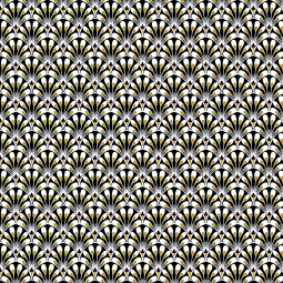 Tissu cretonne - Gaudi noir