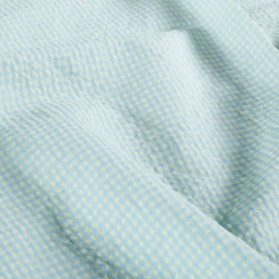 Tissu seersucker - Mini vichy bleu clair