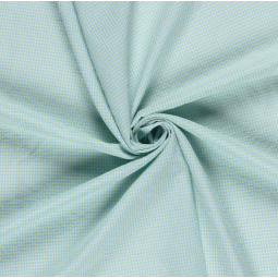 Tissu seersucker - Mini vichy bleu clair
