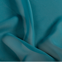 Tissu Voile de polyester - Bleu canard