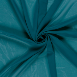 Tissu Voile de polyester - Bleu canard