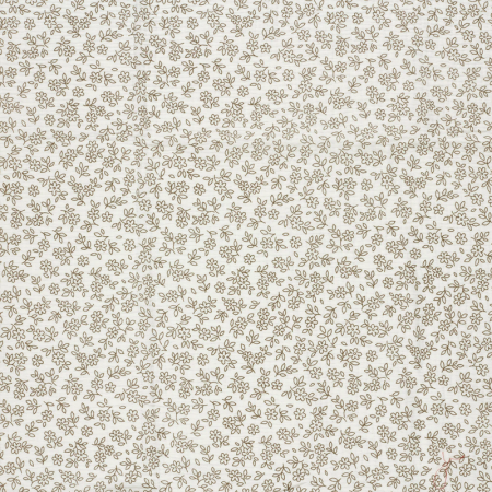 Tissu double gaze - Fleurs blanc cassé