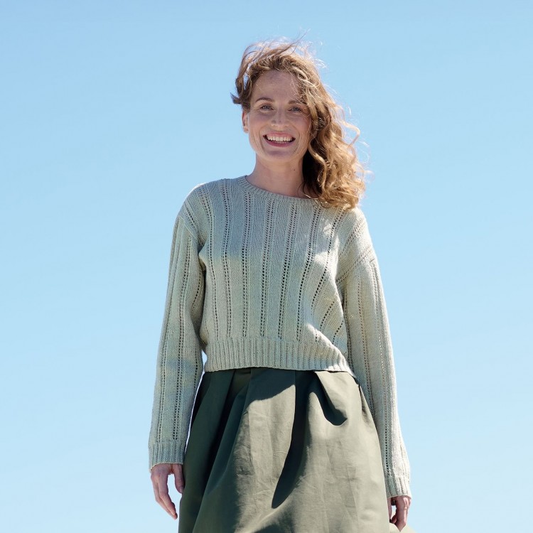 Kit de tricot - Pull bandes ajourées - Extrafine 365