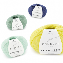 Kit de tricot - Pull bandes ajourées - Extrafine 365