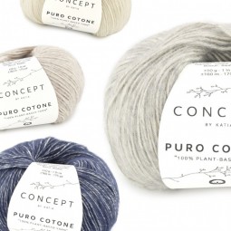 Kit de tricot - Pull yoke top down - Puro Cotone