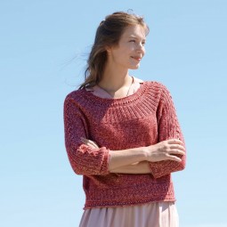 Kit de tricot - Pull yoke top down - Puro Cotone