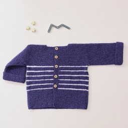 Kit de tricot - Brassière rayée - Extrafine 365