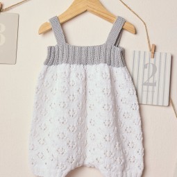 Kit de tricot - Barboteuse ajouré - Fair Cotton
