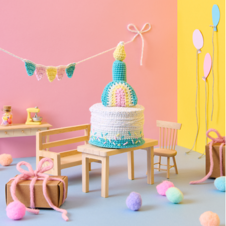 Kit de crochet - Rainbow birthday cake - Ricorumi