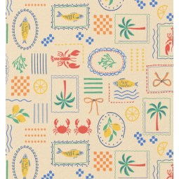 Tissu coton enduit - Cagliari écru