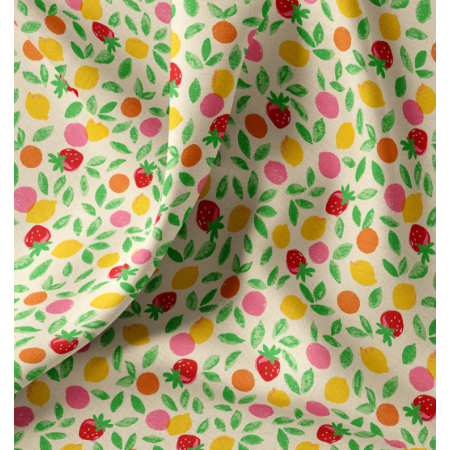 Tissu coton enduit - Navel vert