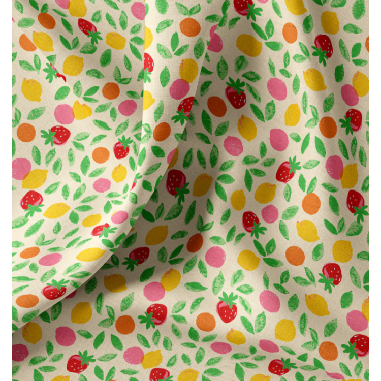 Tissu coton enduit - Navel vert