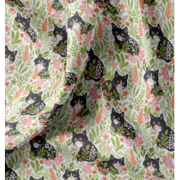 Tissu coton - Obama vert rouge