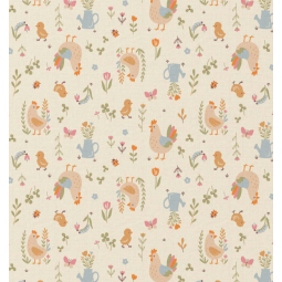 Tissu coton - Cocotte écru