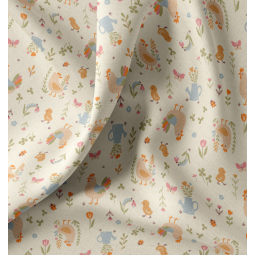 Tissu coton - Cocotte écru