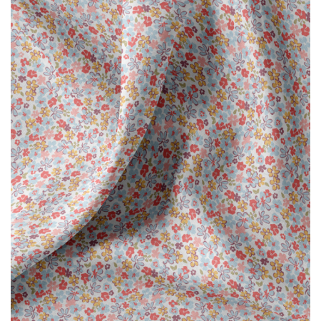 Tissu coton - Joanna bleu