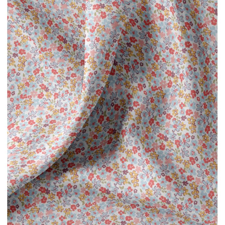 Tissu coton - Joanna bleu