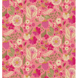 Tissu coton - Ostache rose