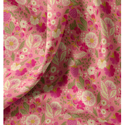 Tissu coton - Ostache rose