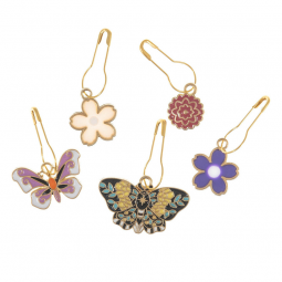 Set de 5 marqueurs de maille - Le jardin aux papillons