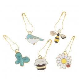 Set de 5 marqueurs de maille - Au bonheur de l'abeille