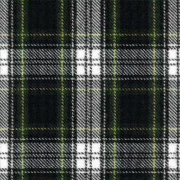 Tissu flanelle - Carreaux blanc vert bleu