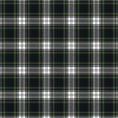 Tissu tartan - Carreaux blanc vert bleu