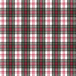 Tissu flanelle - Carreaux blanc vert rouge