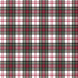 Tissu tartan - Carreaux blanc vert rouge
