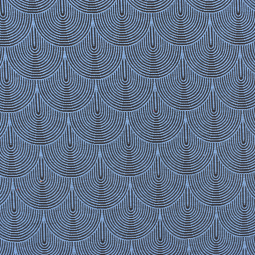 Tissu jacquard - Aiko bleu